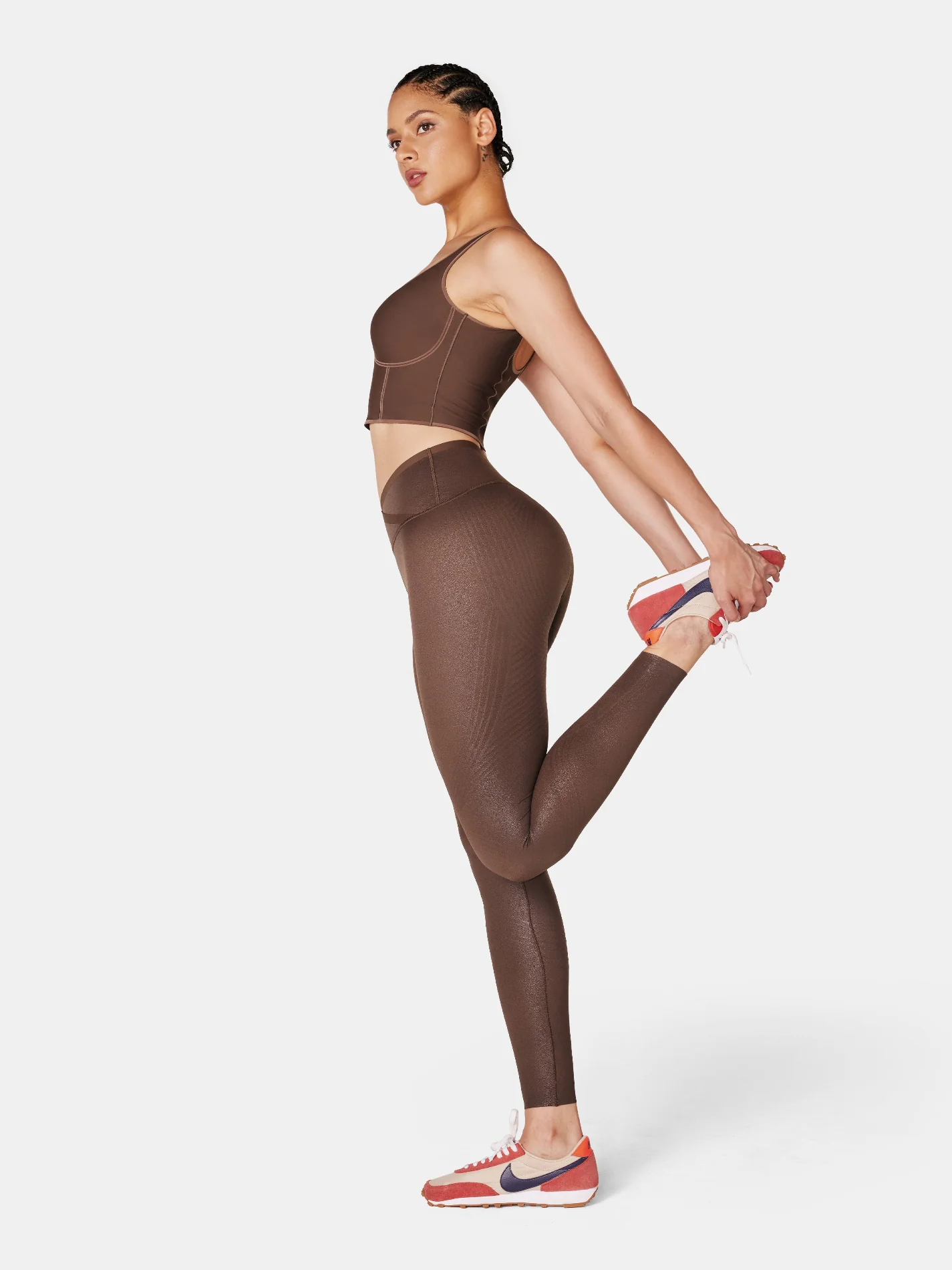 Body Sculpt Faux Leather Leggings (Reversible Wear) - Image 29
