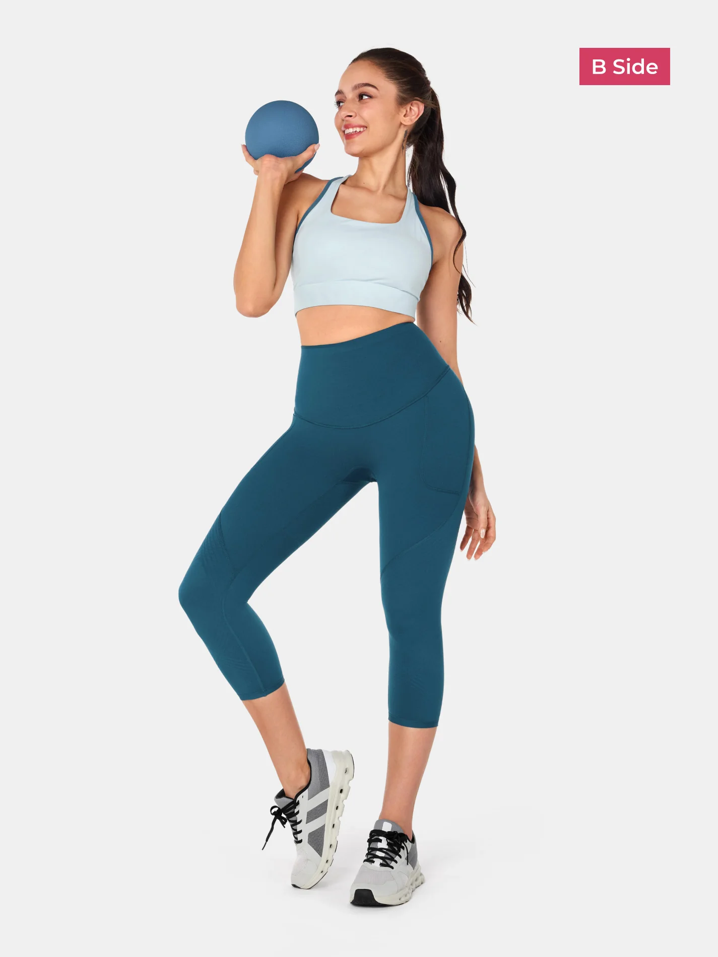 Body Sculpt Side Pocket Capri Leggings 2.0 (Reversible Wear) - Image 35