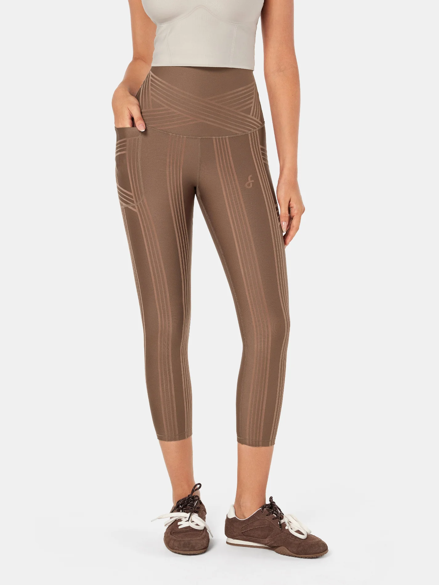 PowerBand Resistance 7/8 Leggings (Reversible Wear) - Image 3